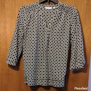 Black and white blouse